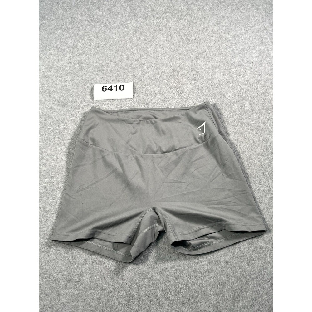Gymshark Training Shorts‎ Womens 24W Gray Logo High Waisted Athletic Workout